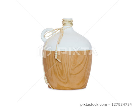 decorative porcelain jug for interior isolated on white background 127924754
