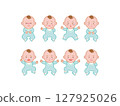 Various expressions of the baby 127925026