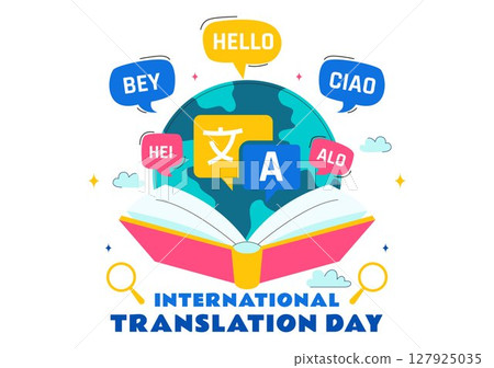 International Translator or Translation Language Day Illustration with Hello Greetings from Different Countries and Multilingual Global Communication International Translator or Translation Language Day Illustration with Hello Greetings from Different Countries and Multilingual Global Communication 127925035