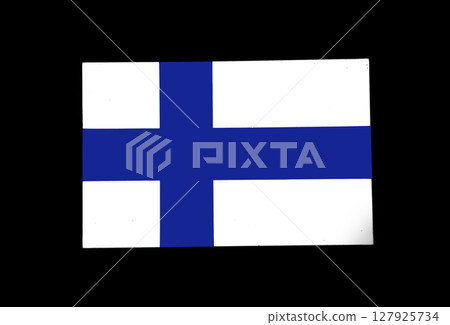 北歐國家芬蘭的國旗 127925734