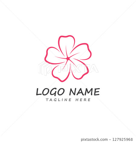 beauty plumeria icon flowers design illustration template beauty plumeria icon flowers design illustration template 127925968