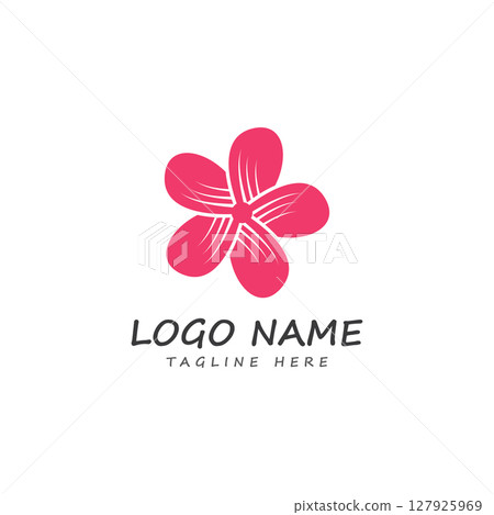 beauty plumeria icon flowers design illustration template beauty plumeria icon flowers design illustration template 127925969