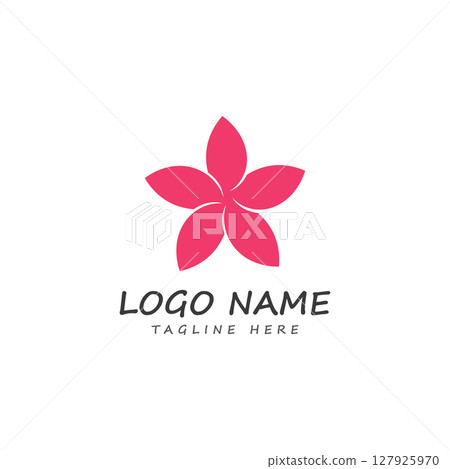 beauty plumeria icon flowers design illustration template beauty plumeria icon flowers design illustration template 127925970