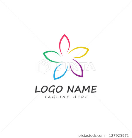 beauty plumeria icon flowers design illustration template beauty plumeria icon flowers design illustration template 127925971