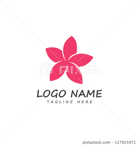 beauty plumeria icon flowers design illustration template beauty plumeria icon flowers design illustration template 127925972