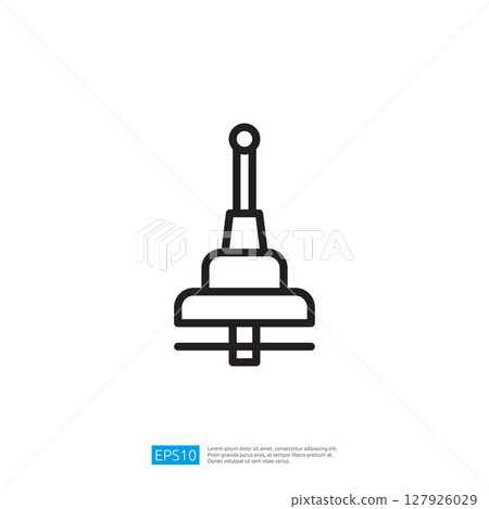 Icon of a Technical Component in Simple Outline Design with Modern Minimalist Style Representing Engineering and Electronic Systems 127926029