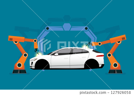 Car manufacturer production concept. Car manufacturer production concept. 127926058