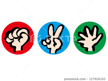 石頭剪刀布 石頭剪刀布圖標 127926183