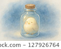 Bird in a glass jar 127926764