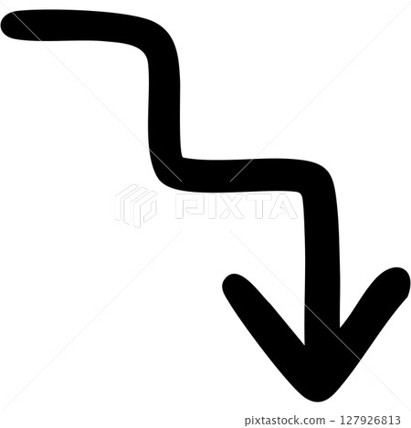 Illustration of a single-line hand-drawn arrow 16 (black) Illustration of a single-line hand-drawn arrow 16 (black) 127926813