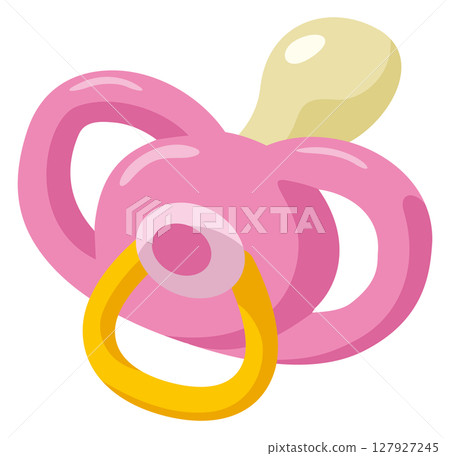 粉紅色嬰兒奶嘴的插圖 127927245