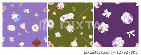 Seamless Valentine Spring Pattern Pack Seamless Valentine Spring Pattern Pack 127927808