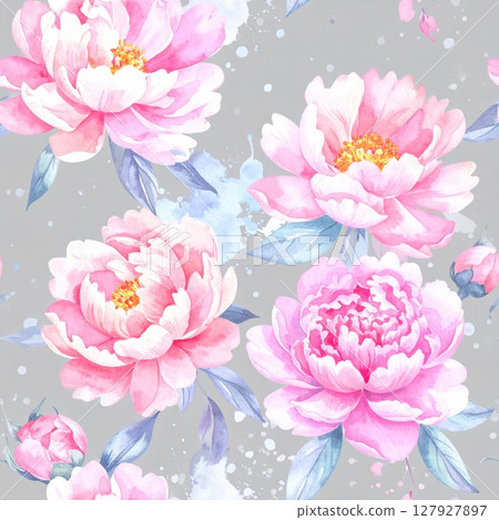 Pink water lilies blossom beautifully, a symbol of nature's floral beauty 127927897