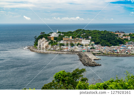 Overlooking Inatori Port from the hilltop 127928161