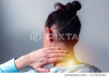 Mental health, woman with her head in her hand, headache, mental load, overstimulated Mental health, woman with her head in her hand, headache, mental load, overstimulated 127928165