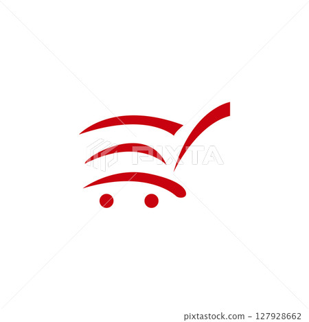 Modern Shopping cart trolley logo design 127928662