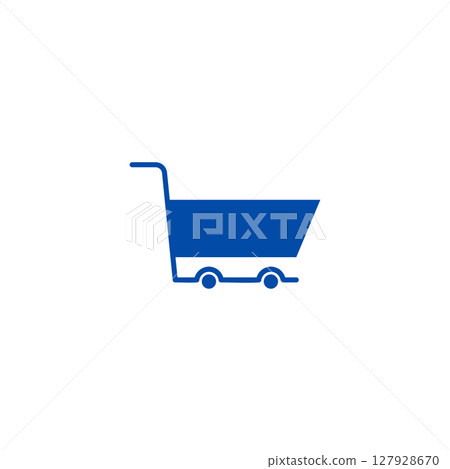 Modern Shopping cart trolley logo design 127928670