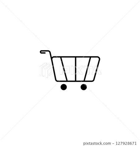 Modern Shopping cart trolley logo design Modern Shopping cart trolley logo design 127928671