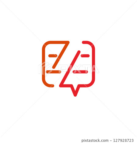 Modern hashtag social network logo design 127928723