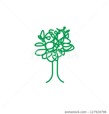 Botanical energy tree logo design 127928796