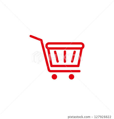 Modern Shopping cart trolley logo design Modern Shopping cart trolley logo design 127928822