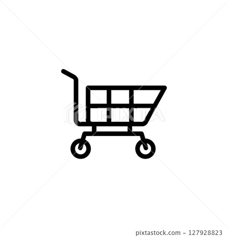 Modern Shopping cart trolley logo design Modern Shopping cart trolley logo design 127928823