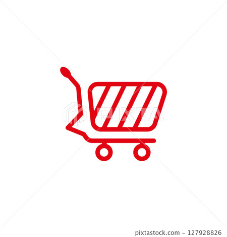 Modern Shopping cart trolley logo design Modern Shopping cart trolley logo design 127928826