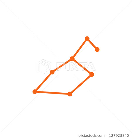 Astrology zodiac star line logo design 127928840