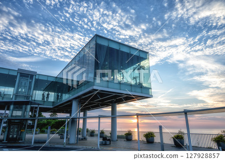 Sunrise view taken from Hitachi Station 127928857