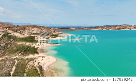 Aerial view of Embalse de La Pedrera Aerial view of Embalse de La Pedrera 127929242
