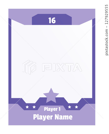 Game sports card template. Trading frame for football, basketball and hockey players. Vector illustration Game sports card template. Trading frame for football, basketball and hockey players. Vector illustration 127929555