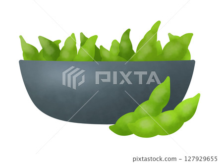 大量毛豆的插圖 127929655