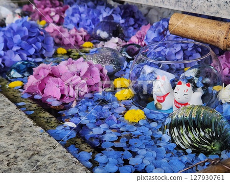 竹駒神社:可愛的花朵噴泉 竹駒神社:可愛的花朵噴泉 127930761