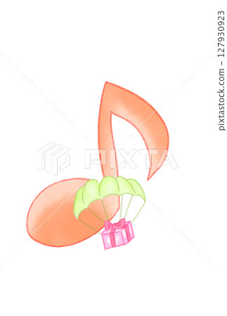 帶降落傘的音符 127930923