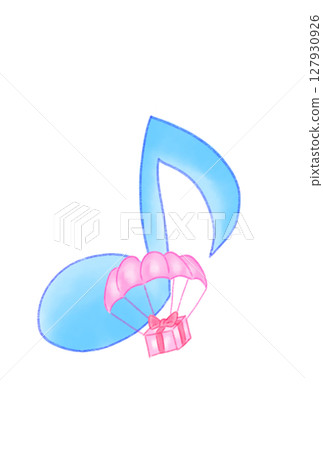 帶降落傘的音符 127930926