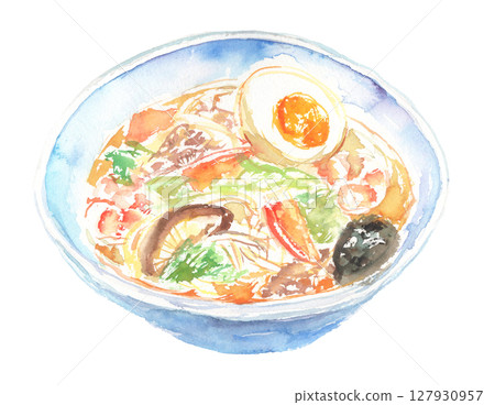 太平燕水彩畫－熊本的粉絲湯 127930957