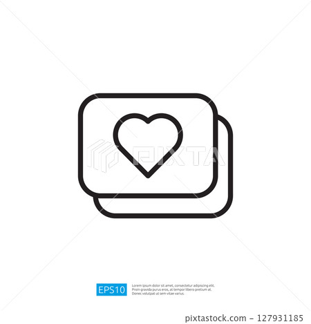 Heart Icon Symbol Representing Love and Emotion in Minimalist Graphic Design with Clean Lines and Simple Shapes Heart Icon Symbol Representing Love and Emotion in Minimalist Graphic Design with Clean Lines and Simple Shapes 127931185