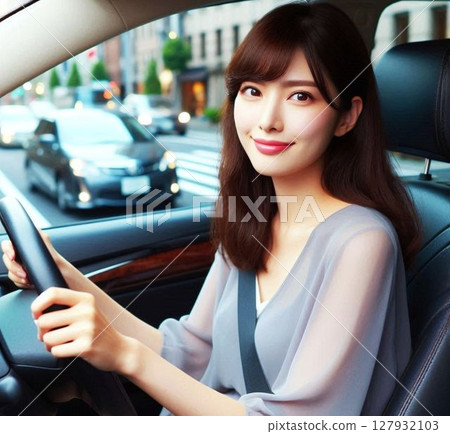 駕駛座上的女人 127932103