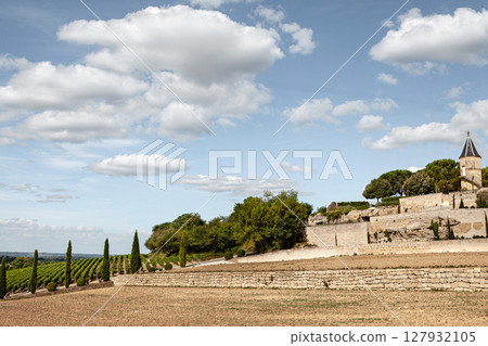 Winery landscape in a stone French village 127932105