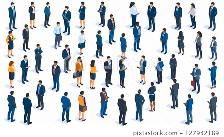 A set of various polygonal human illustrations A set of various polygonal human illustrations 127932189