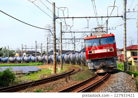 A tank freight train pulled by the electric locomotive "EH500 Kintaro" A tank freight train pulled by the electric locomotive "EH500 Kintaro" 127933421