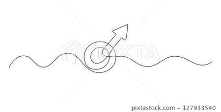 One line drawing of a gender symbol for man shown by a simple icon with continuous illustration and outline. Isolated sketch created for clarity and style. Minimal concept. One line drawing of a gender symbol for man shown by a simple icon with continuous illustration and outline. Isolated sketch created for clarity and style. Minimal concept. 127933540