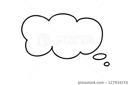 Speech blank cloud bubble vector ideal for creating dialogue, questions, or exclamations in comics, social media, or educational materials 127934258