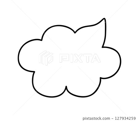 Speech blank cloud bubble vector ideal for creating dialogue, questions, or exclamations in comics, social media, or educational materials Speech blank cloud bubble vector ideal for creating dialogue, questions, or exclamations in comics, social media, or educational materials 127934259