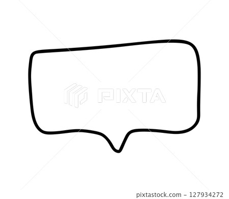 Blank speech bubble vector ideal for creating dialogue, questions, or exclamations in comics, social media, or educational materials 127934272