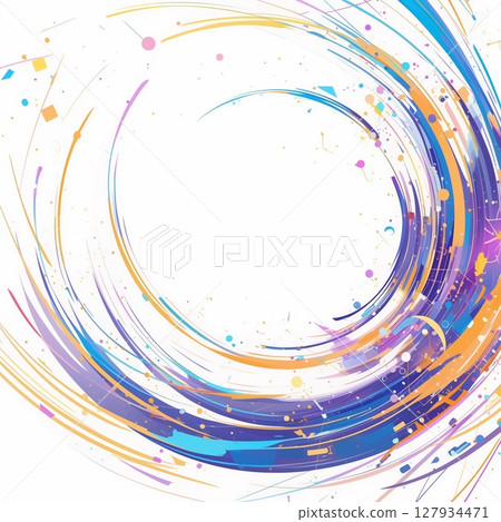 Futuristic spiral art with light rays flowing 127934471