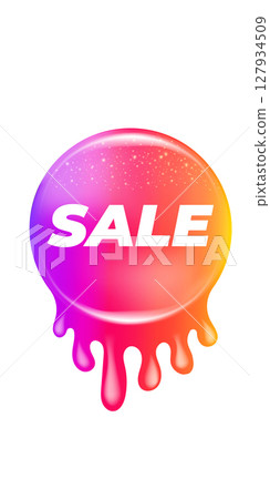 Round Sale Sticker Vector, Colorful Liquid Melt Design with Gradient, Glowing Effect, SALE Text, Social Media Post Element, Online Shop Promotion, Special Offer Label, Modern Graphic Round Sale Sticker Vector, Colorful Liquid Melt Design with Gradient, Glowing Effect, SALE Text, Social Media Post Element, Online Shop Promotion, Special Offer Label, Modern Graphic 127934509