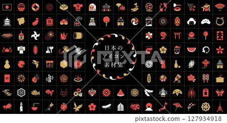 Japanese icon set Japanese icon set 127934918