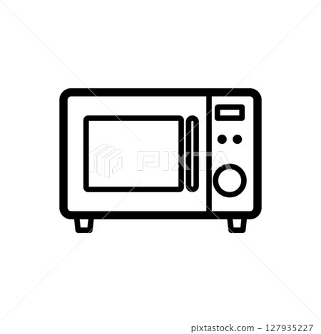 Simple line drawing illustration of a household microwave oven | Microwave oven, home appliance, kitchen, cooking equipment, line drawing, vector icon Simple line drawing illustration of a household microwave oven | Microwave oven, home appliance, kitchen, cooking equipment, line drawing, vector icon 127935227