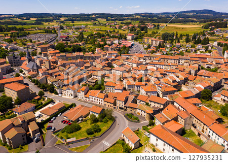 General view of Craponne-sur-Arzon in France in summer 127935231